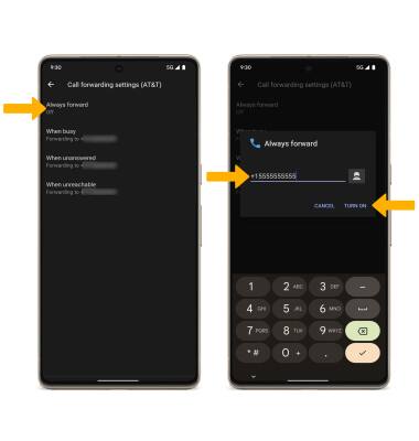 Google Pixel 7 Pro (GE2AE) - Call Forwarding - AT&T