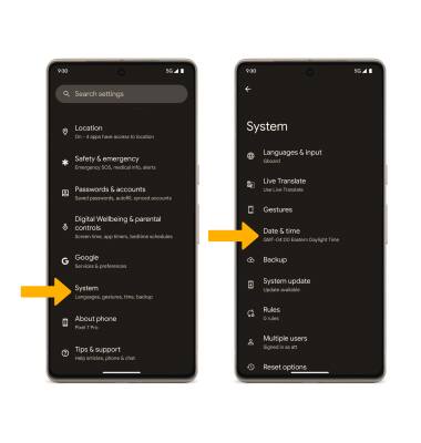 Google Pixel 7 Pro (GE2AE) - Date, Time & Alarm - AT&T