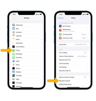 Apple Iphone 12 Pro Max A2342 Block Or Unblock Calls At T