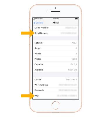 Apple Iphone 7 7 Plus Find Imei Serial Number At T