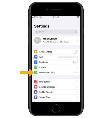 Apple iPhone SE (2020) - Personal Hotspot - AT&T