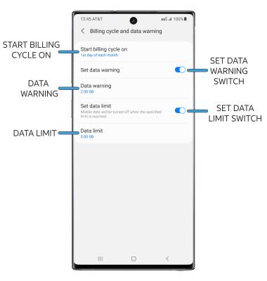 Samsung Galaxy Note 10 Note 10 N970u N975u View Manage Data At T