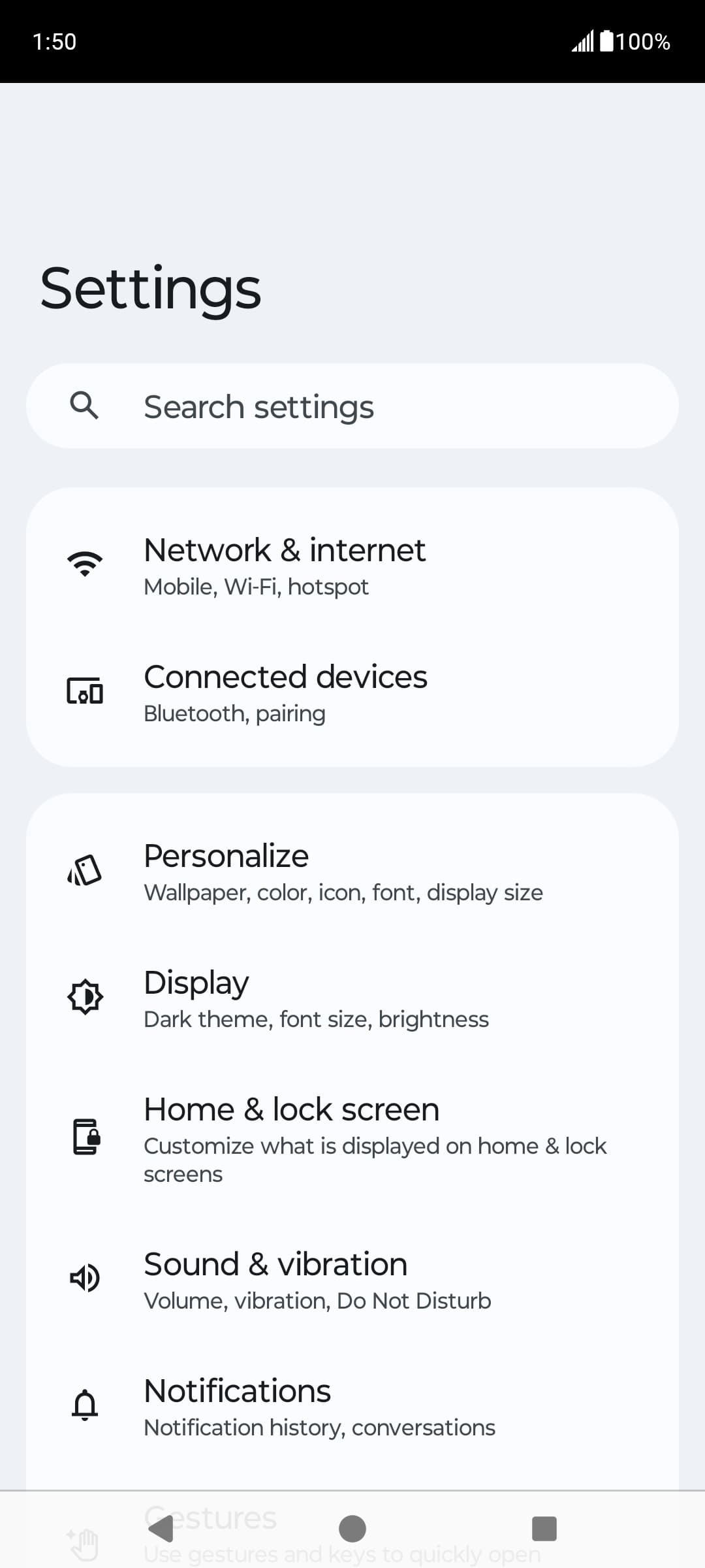 From the Settings app, scroll to and tap Apps.