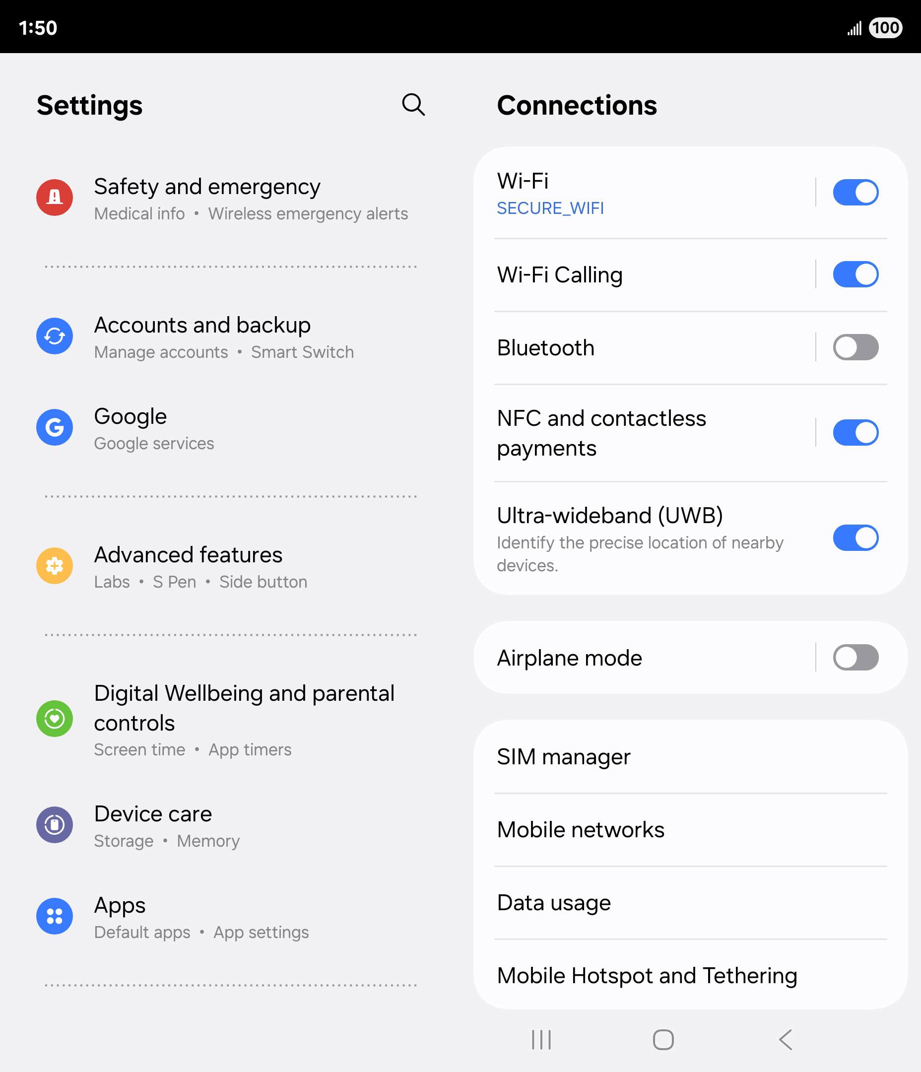 From the Settings app, scroll to and tap Apps.