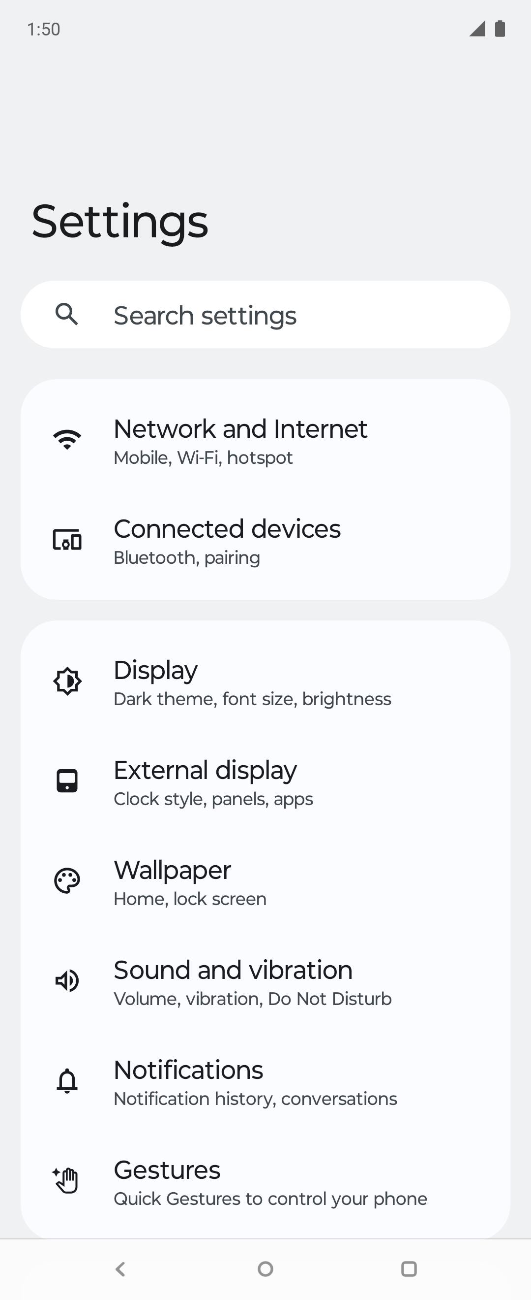 En la aplicación Settings, toca Apps.
