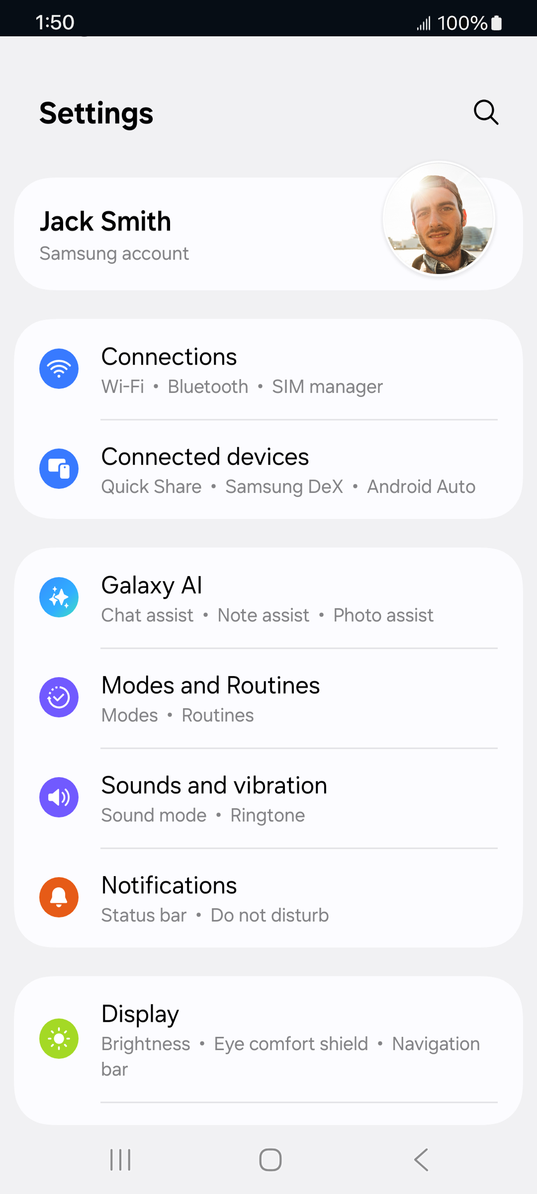 From the Settings app, scroll to and tap Apps.