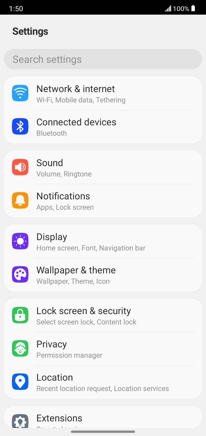 En la aplicación Settings, toca Apps.
