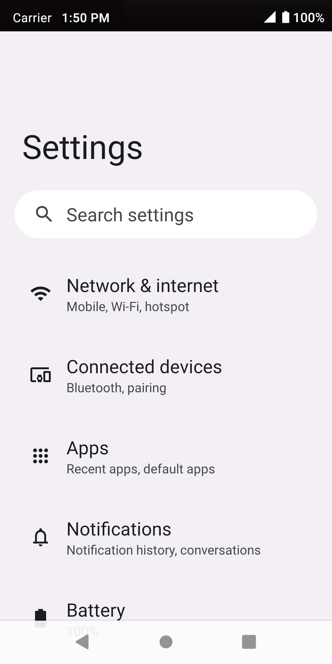 From the Settings app, scroll to and tap Apps.