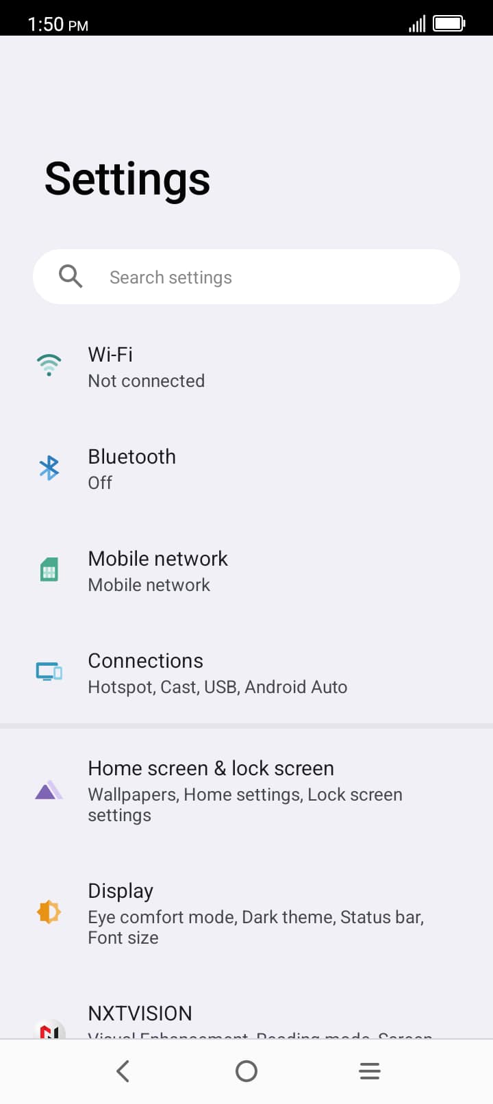 En la aplicación Settings, toca Apps.