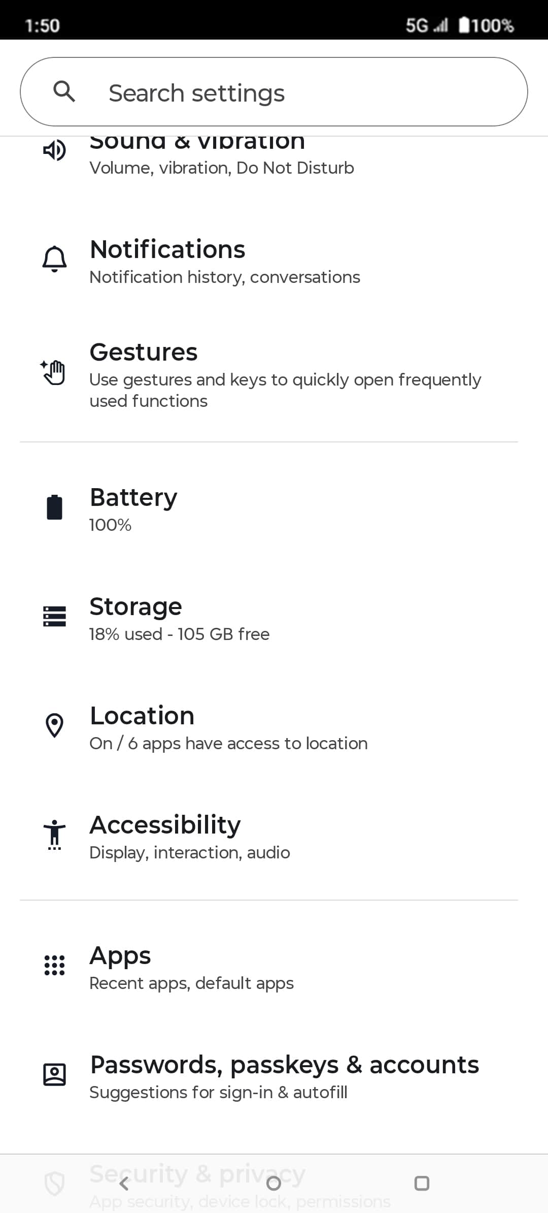 From the Settings app, scroll to and tap Apps.