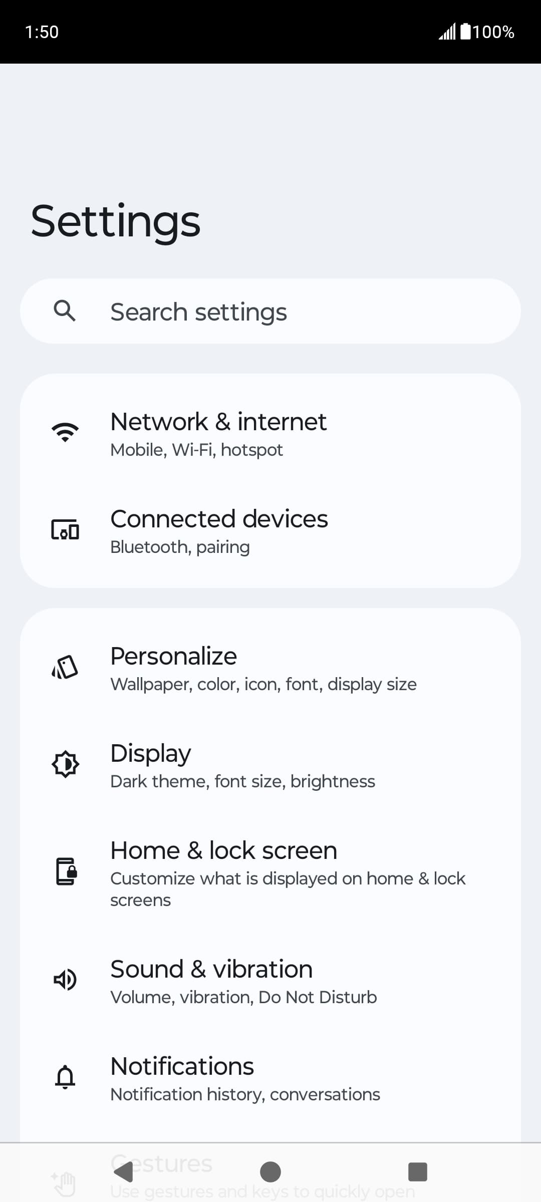 From the Settings app, scroll to and tap Apps.