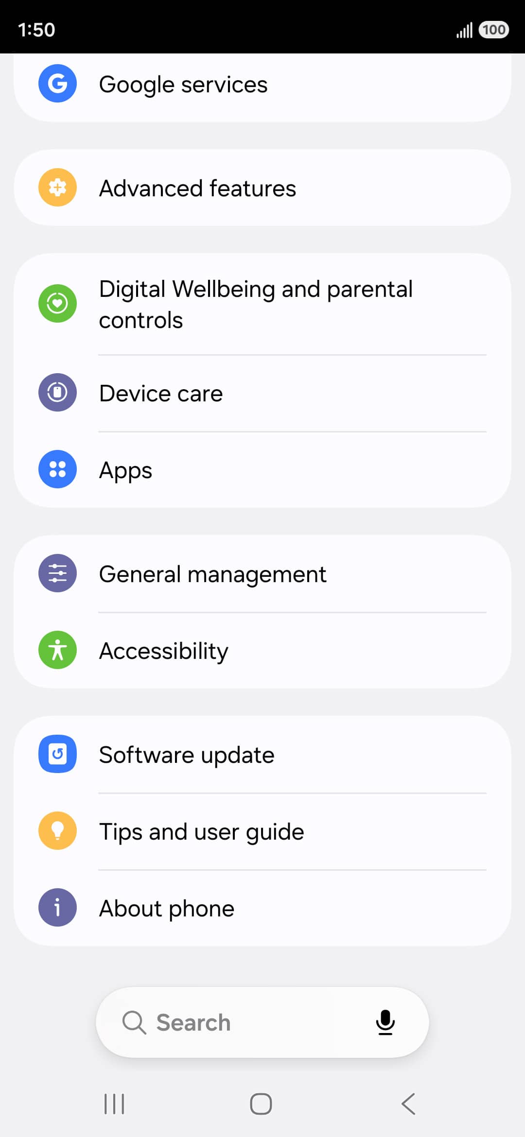 En la aplicación Settings, toca Apps.