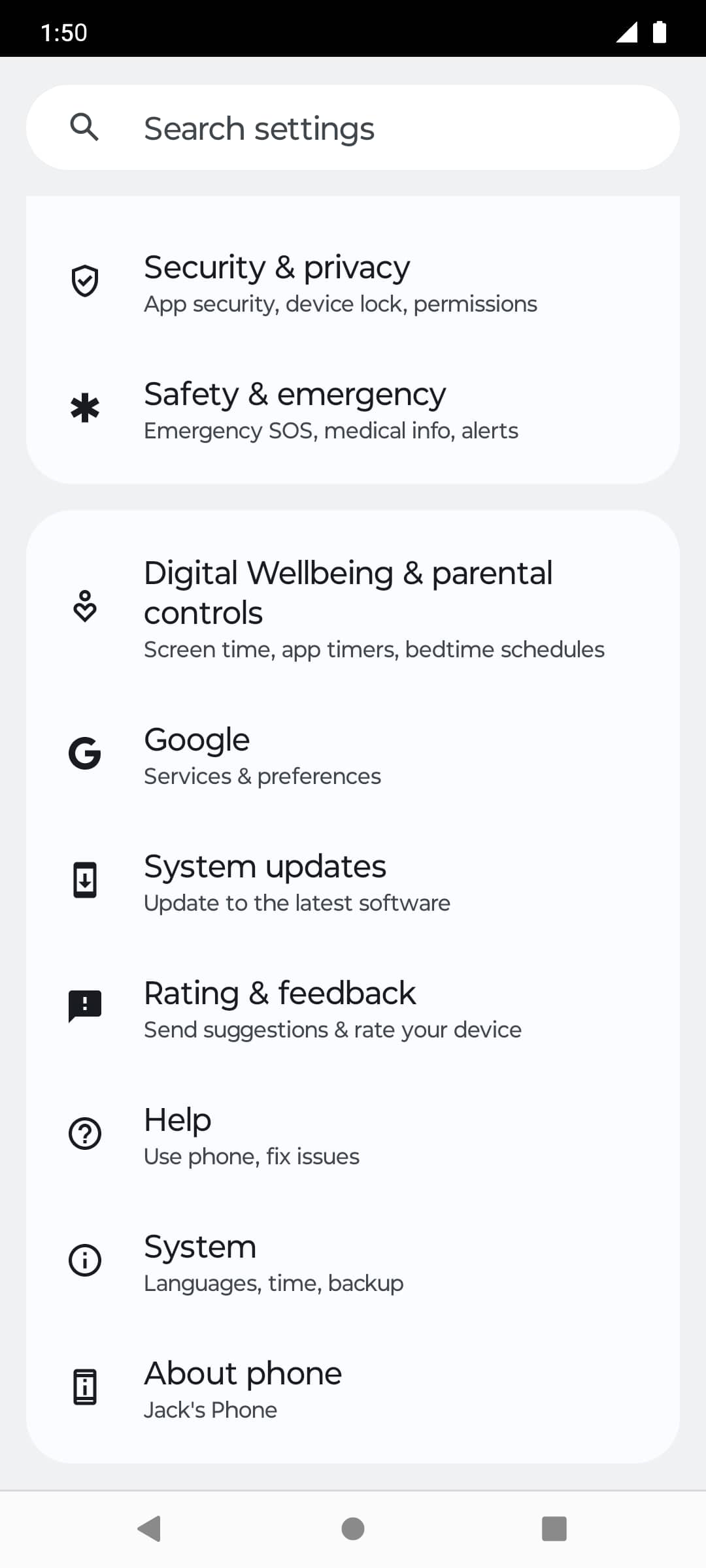 From the Settings app, scroll to and tap Apps.