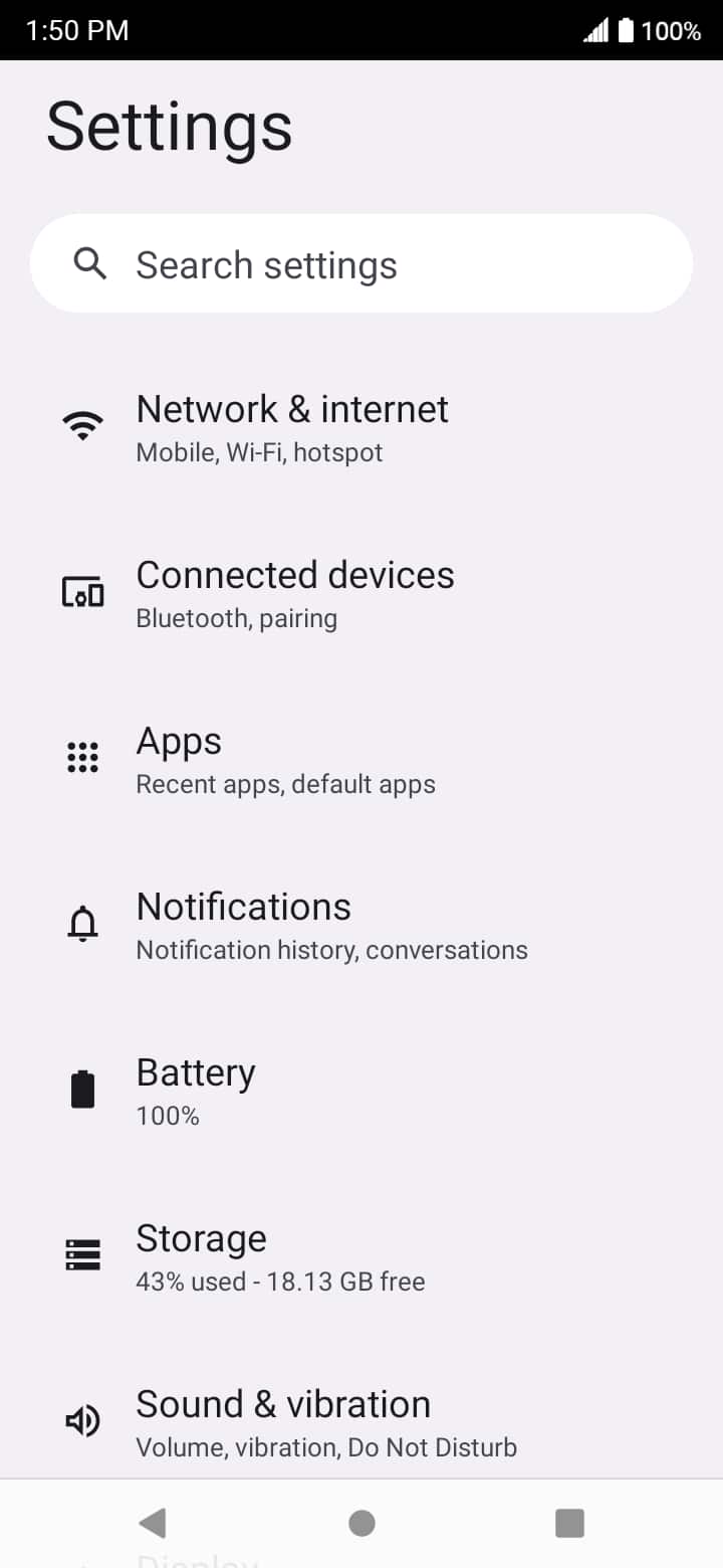 From the Settings app, scroll to and tap Apps.