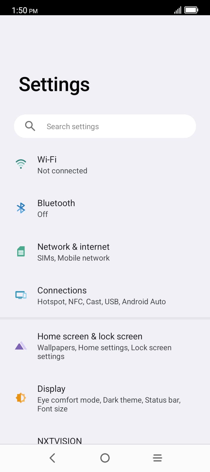 En la aplicación Settings, toca Apps.