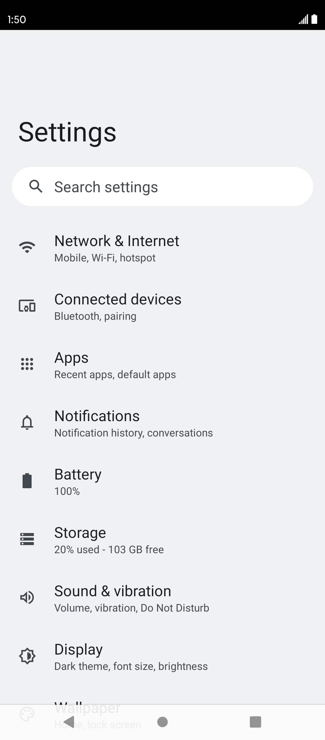 From the Settings app, scroll to and tap Apps.