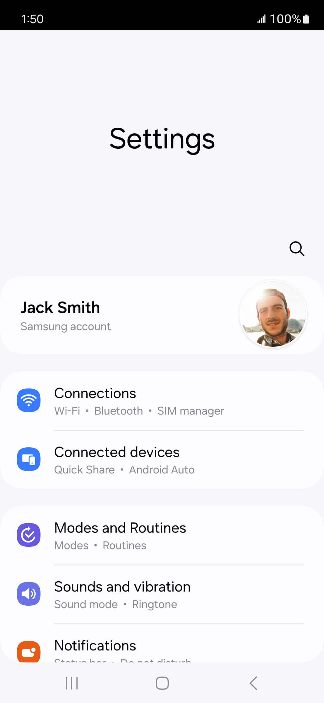 From the Settings app, scroll to and tap Apps.