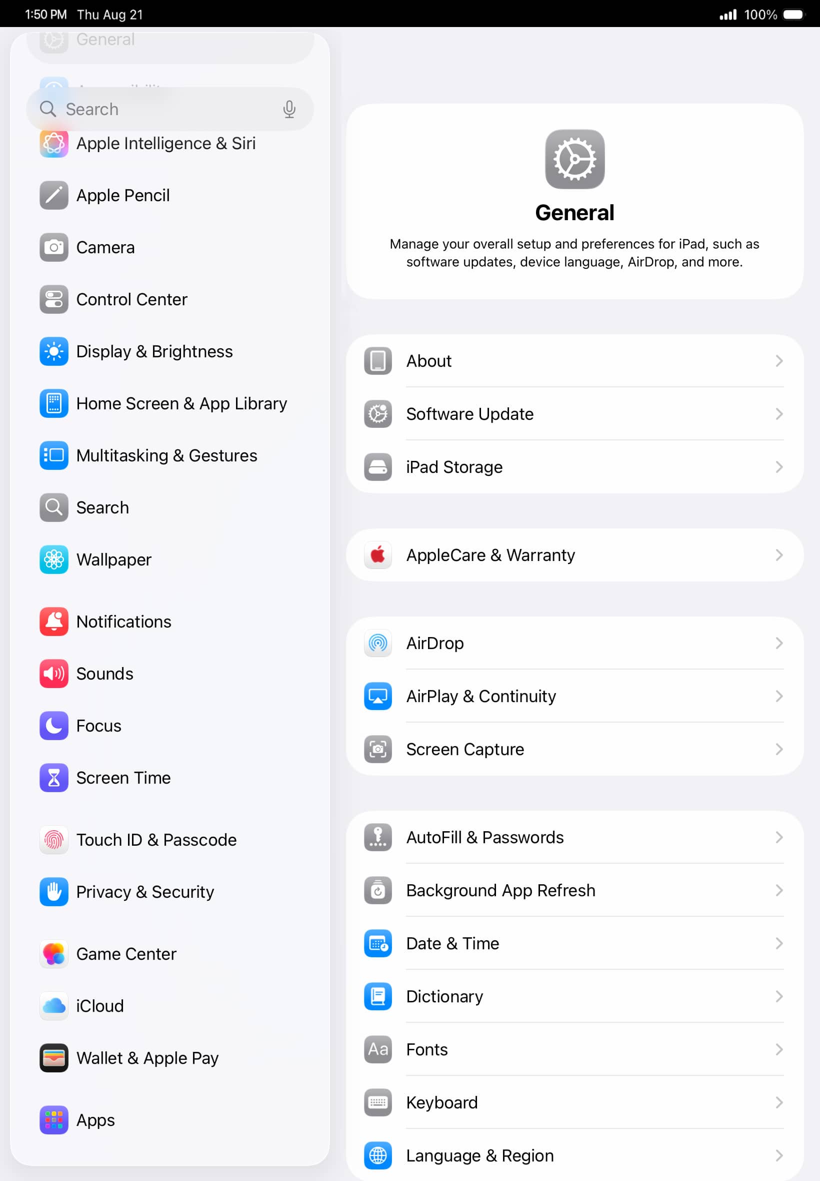 From the Settings app, scroll to and tap Apps.