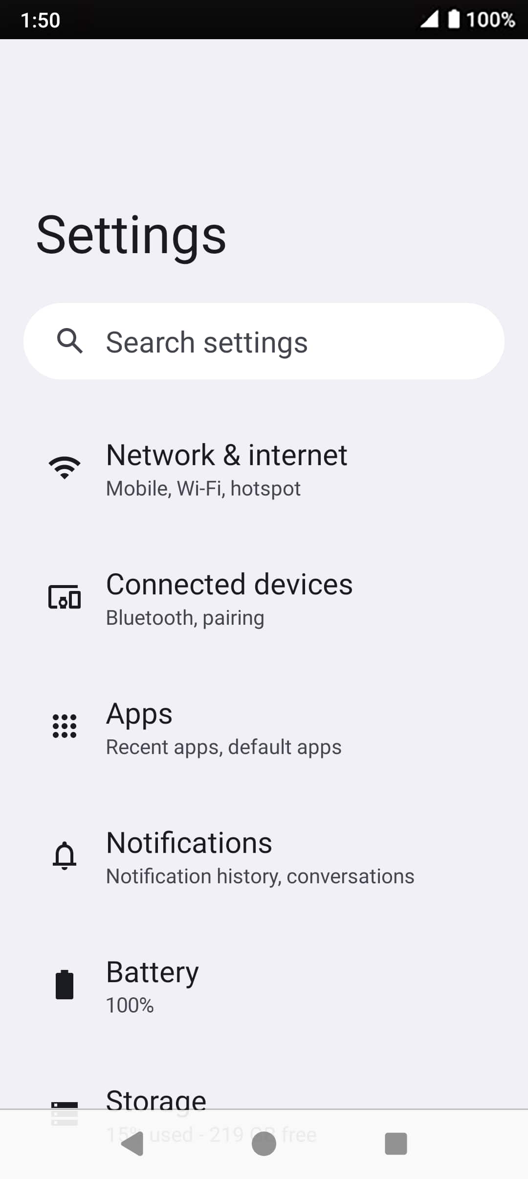 From the Settings app, scroll to and tap Apps.