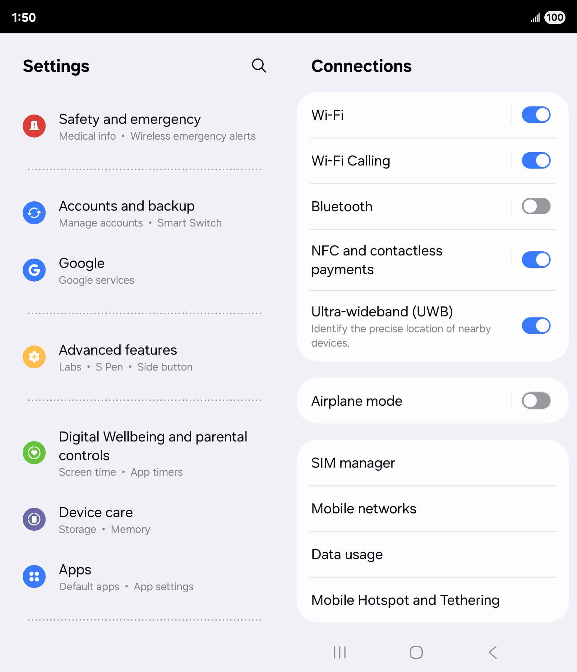 From the Settings app, scroll to and tap Apps.