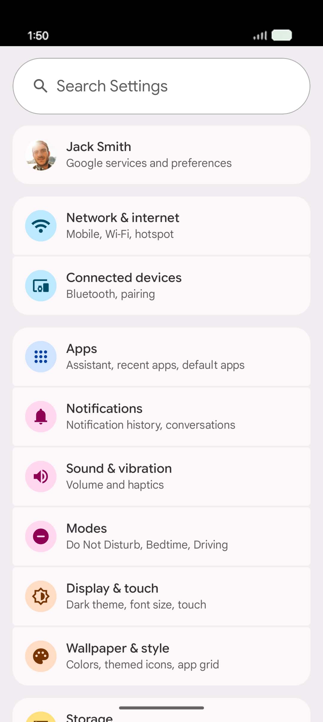 From the Settings app, scroll to and tap Apps.