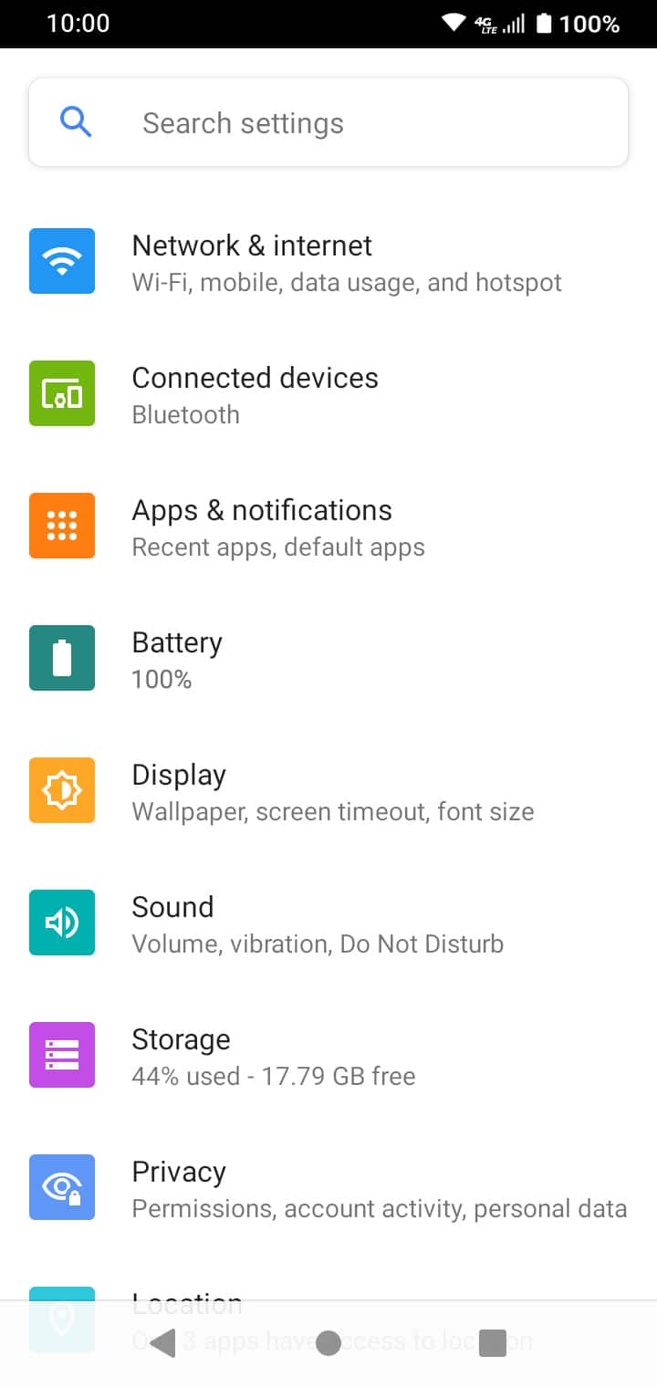 From the Settings app, scroll to and tap Apps.