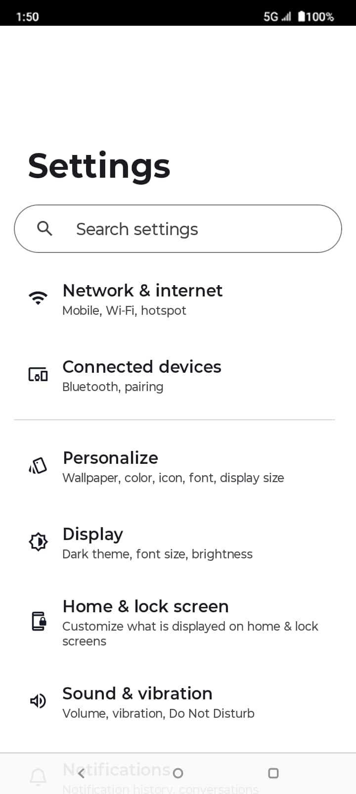 From the Settings app, scroll to and tap Apps.