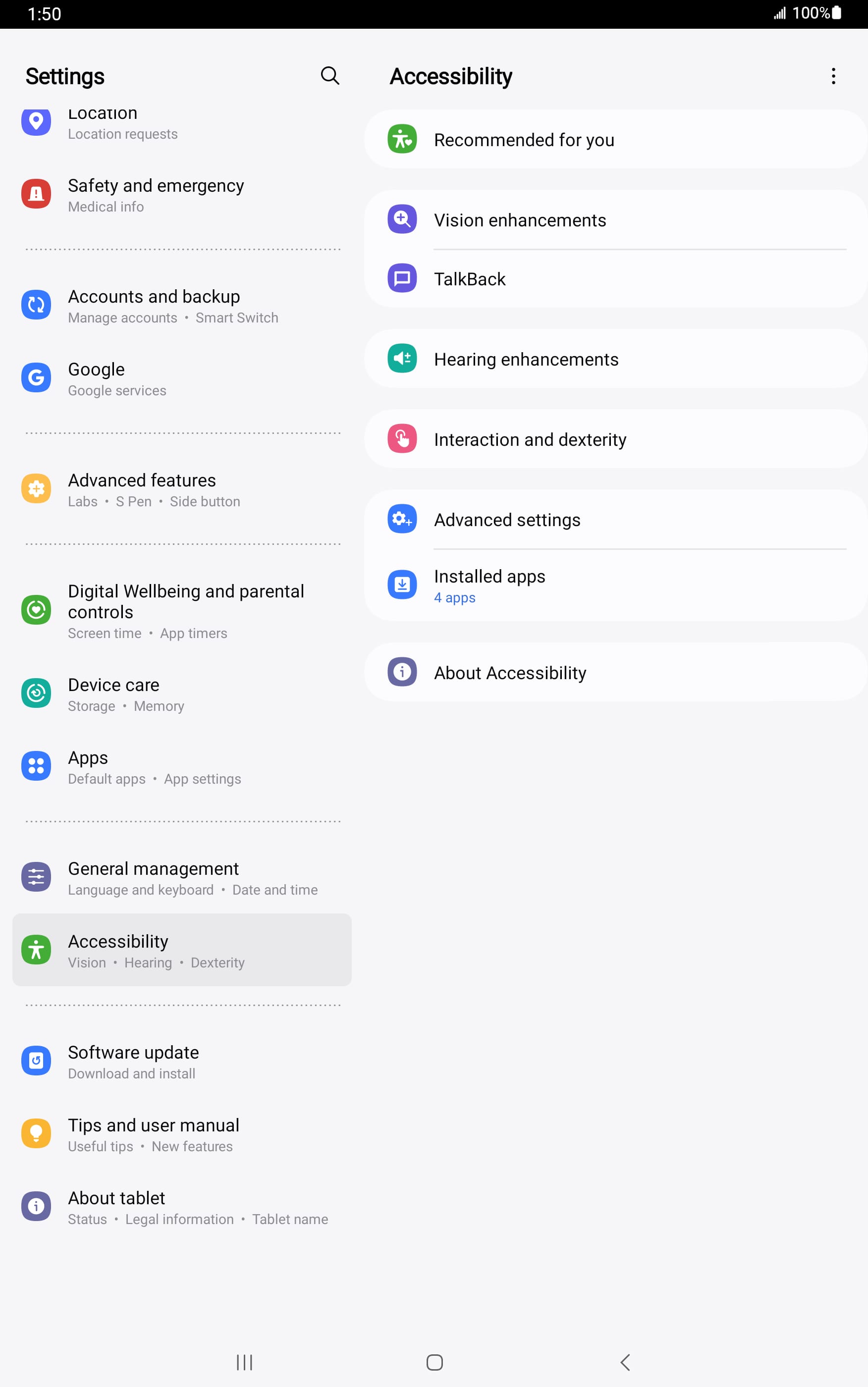 From the Settings app, scroll to and tap Apps.