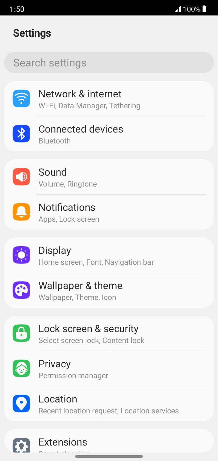 From the Settings app, scroll to and tap Apps.