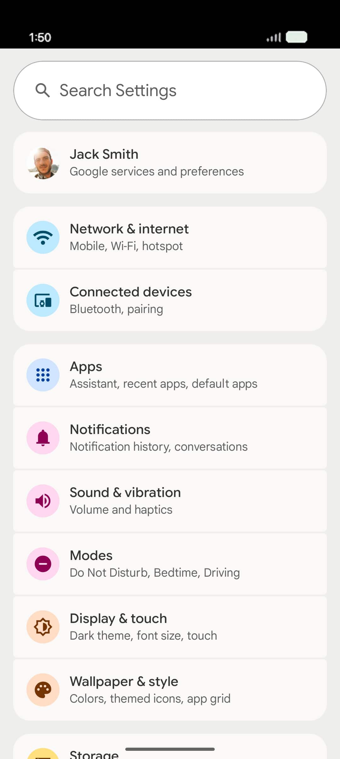From the Settings app, scroll to and tap Apps.