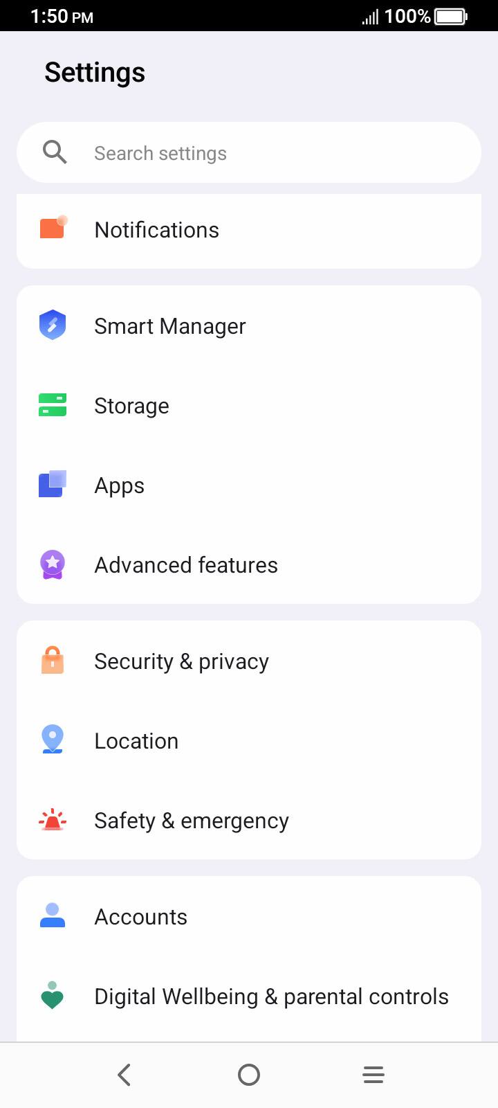 From the Settings app, scroll to and tap Apps.