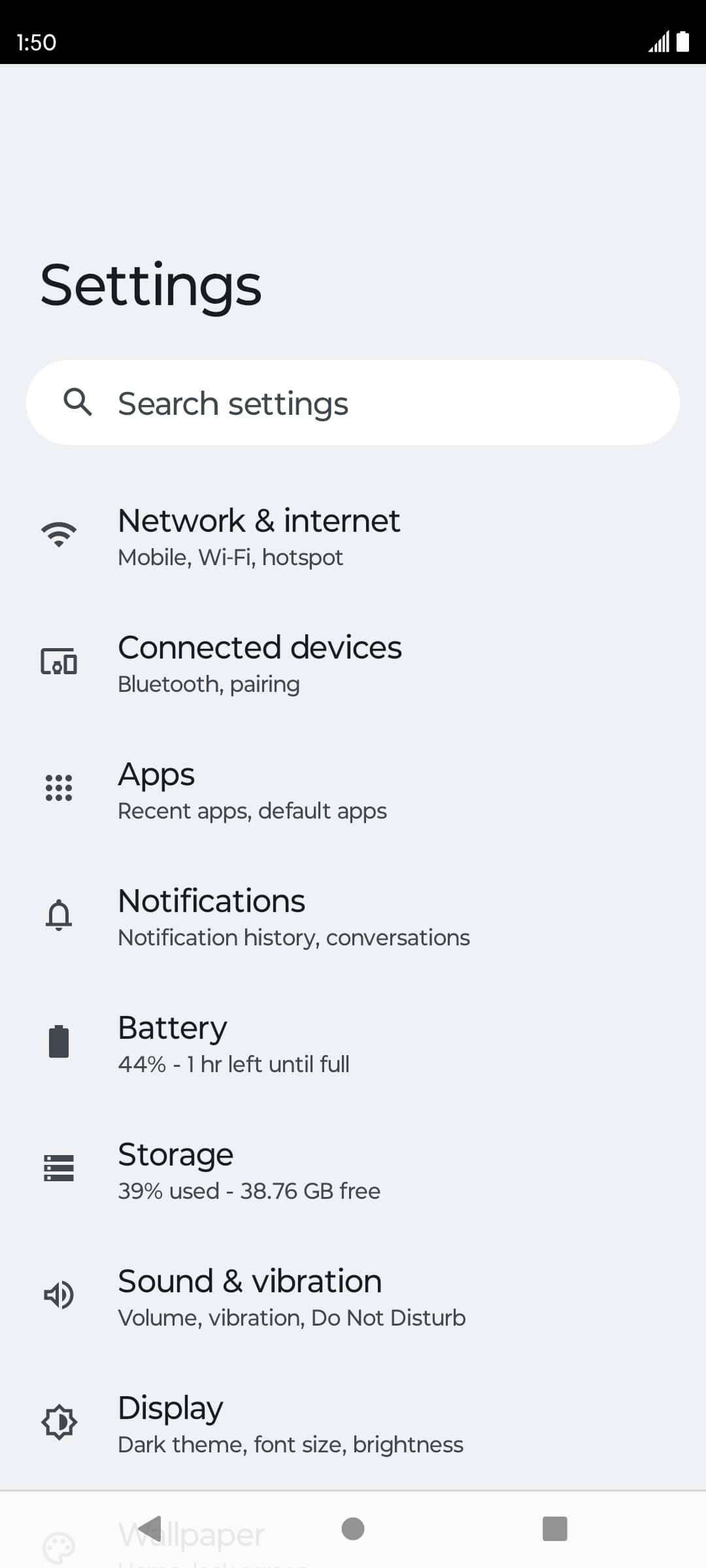 From the Settings app, scroll to and tap Apps.