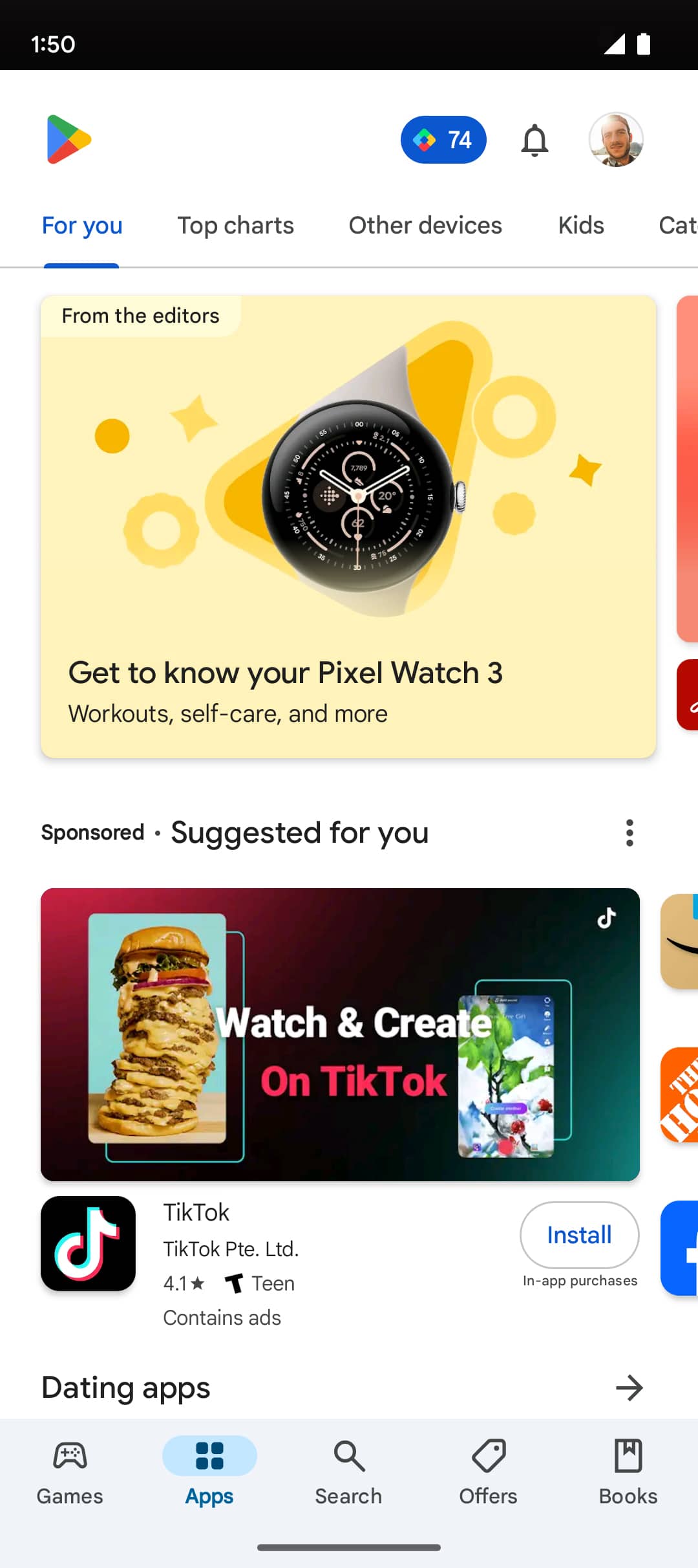 From the Settings app, scroll to and tap Apps.