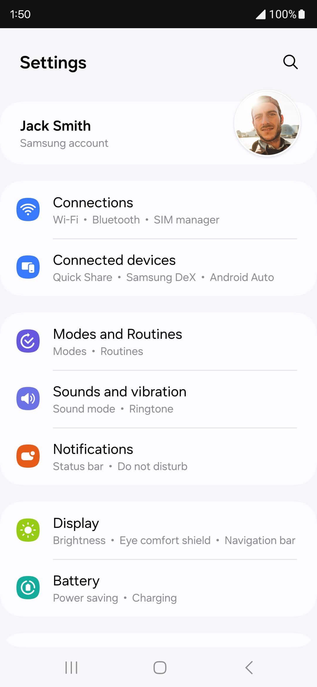 From the Settings app, scroll to and tap Apps.