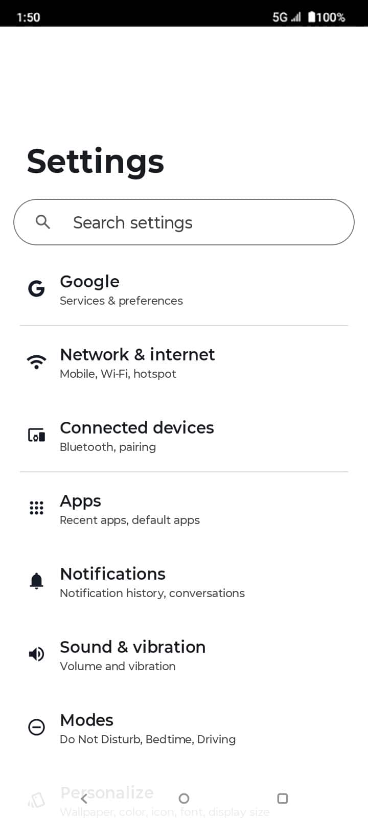 From the Settings app, scroll to and tap Apps.