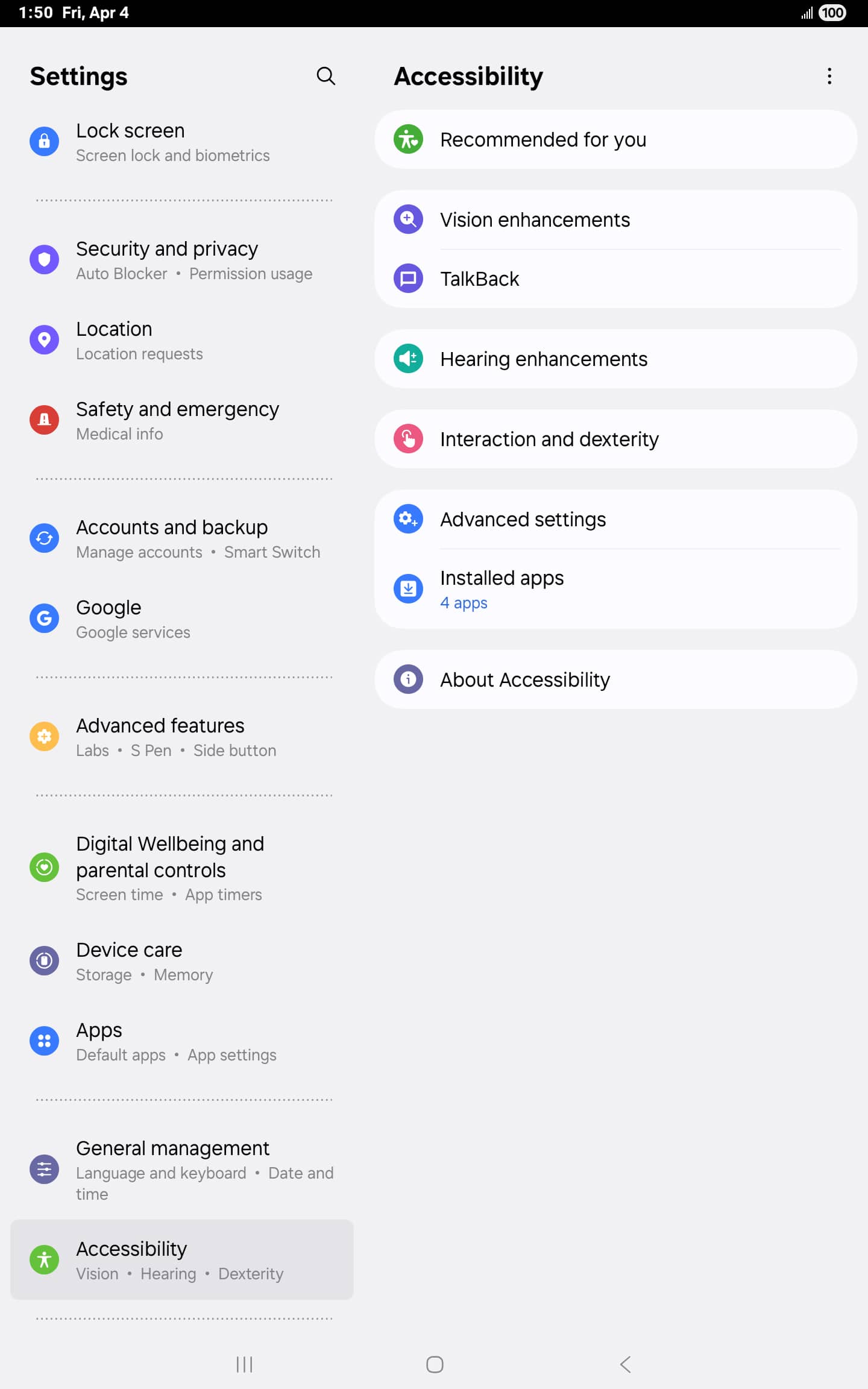 From the Settings app, scroll to and tap Apps.