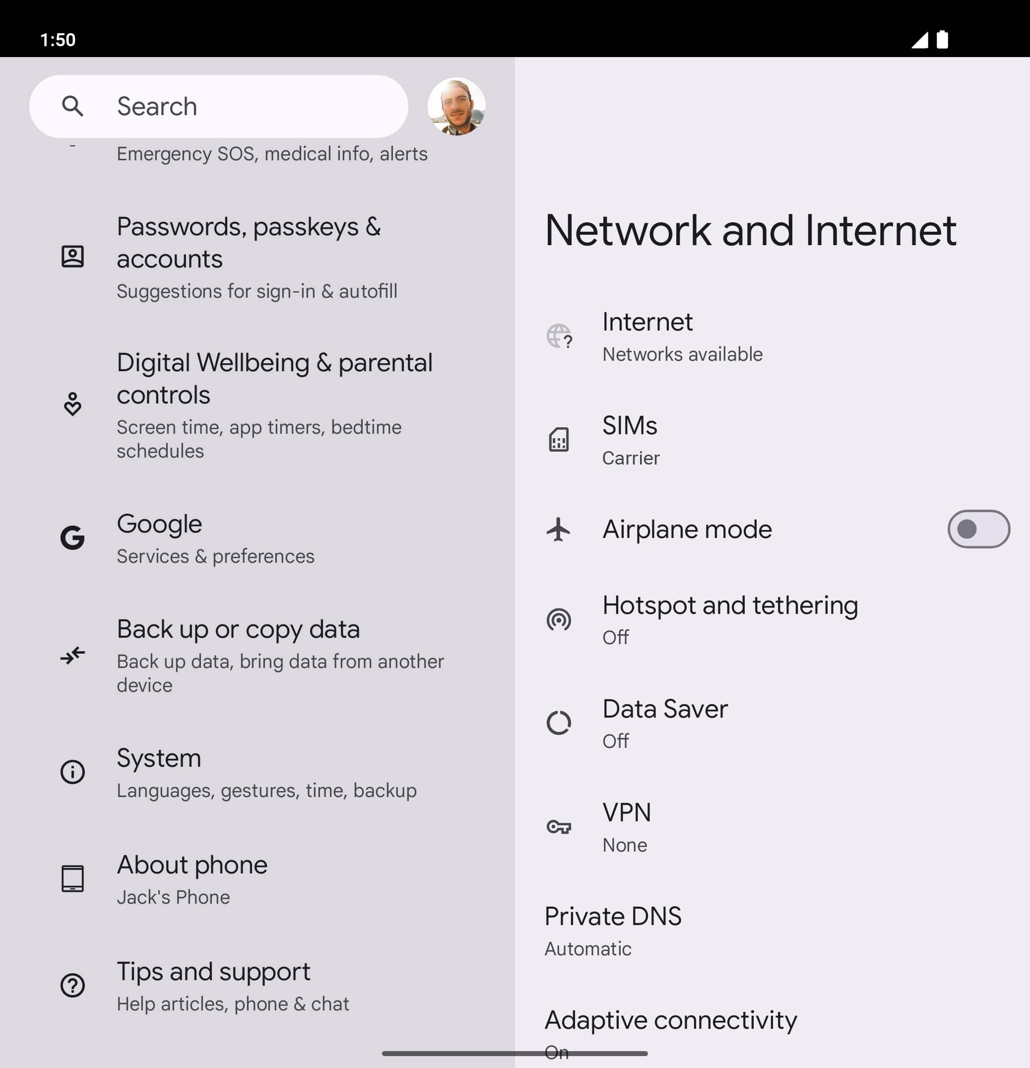 En la aplicación Settings, toca Apps.