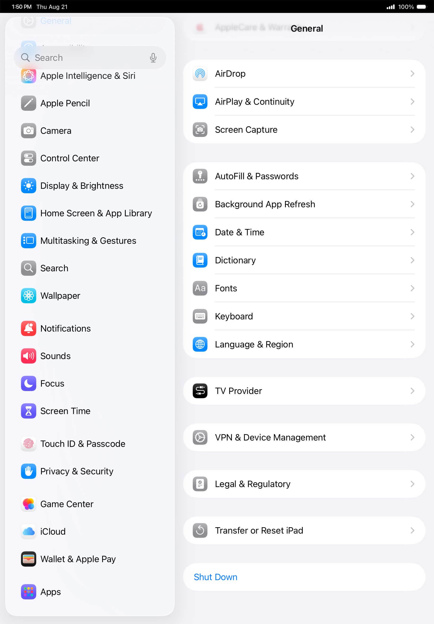 From the Settings app, scroll to and tap Apps.