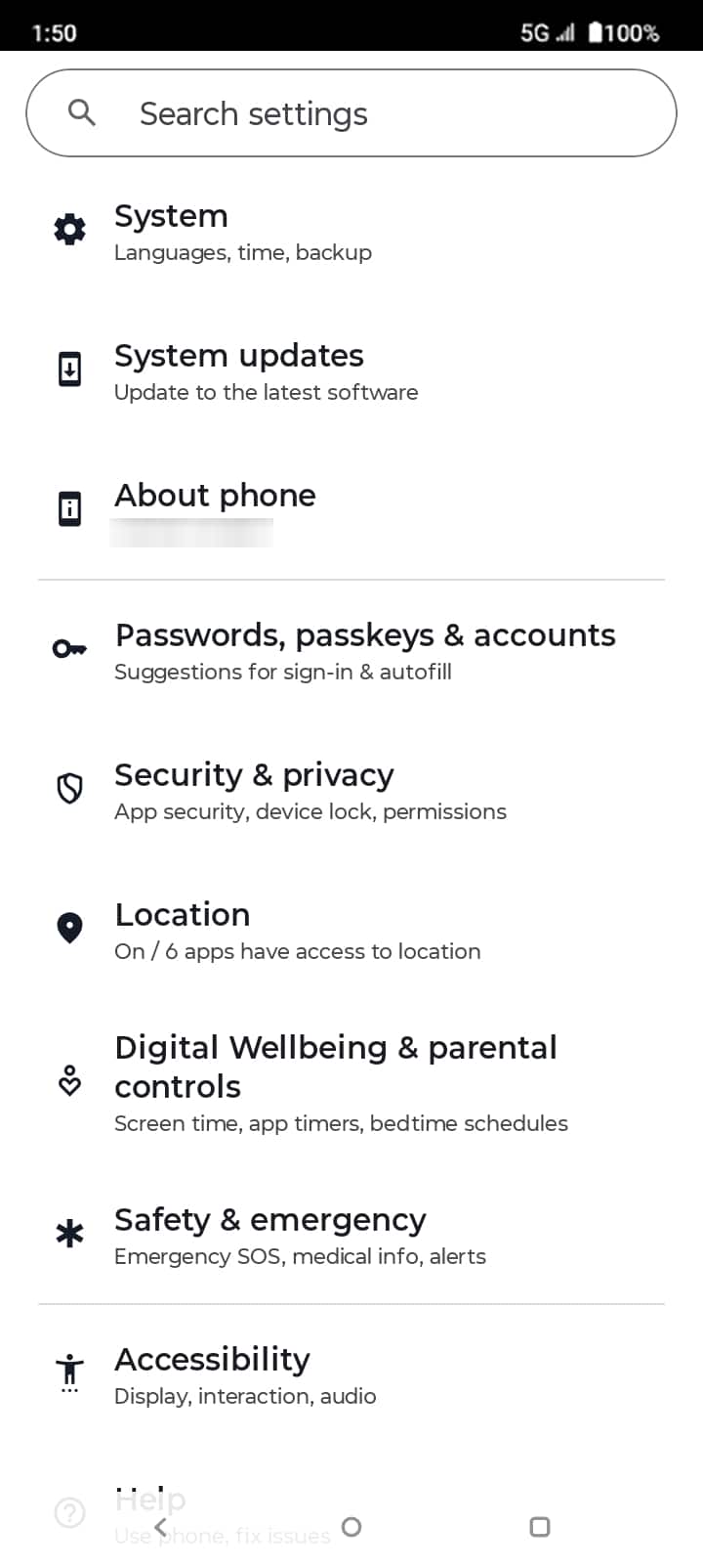 En la aplicación Settings, toca Apps.