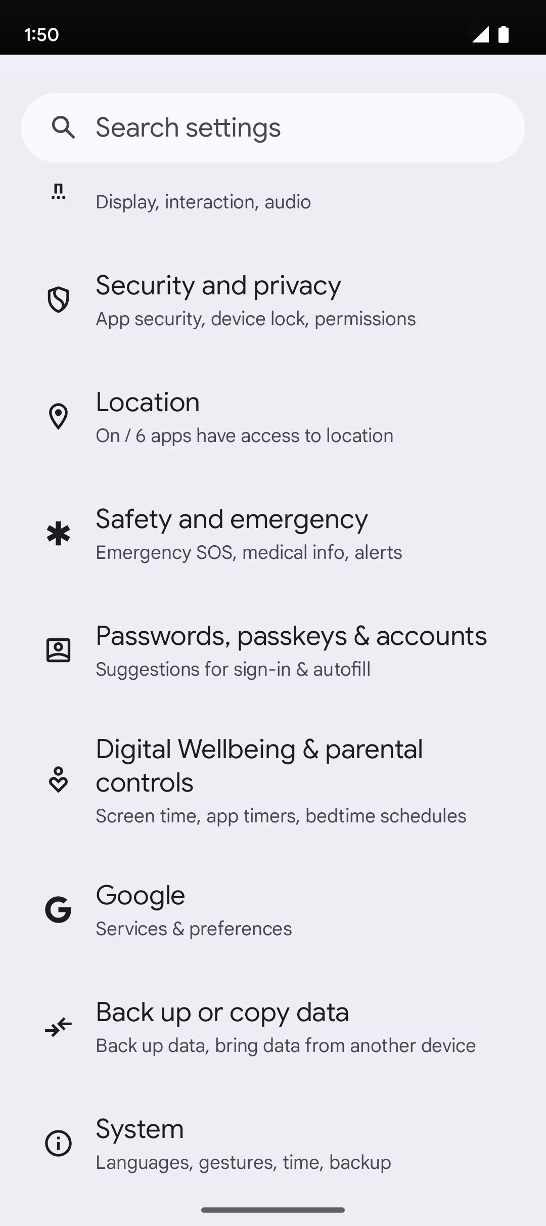 From the Settings app, scroll to and tap Apps.