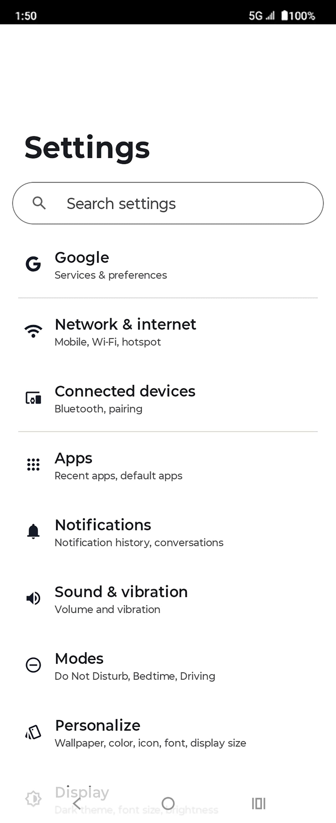 From the Settings app, scroll to and tap Apps.