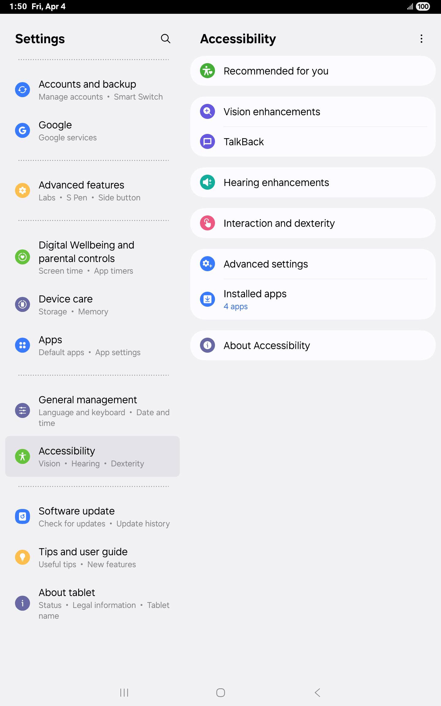 From the Settings app, scroll to and tap Apps.