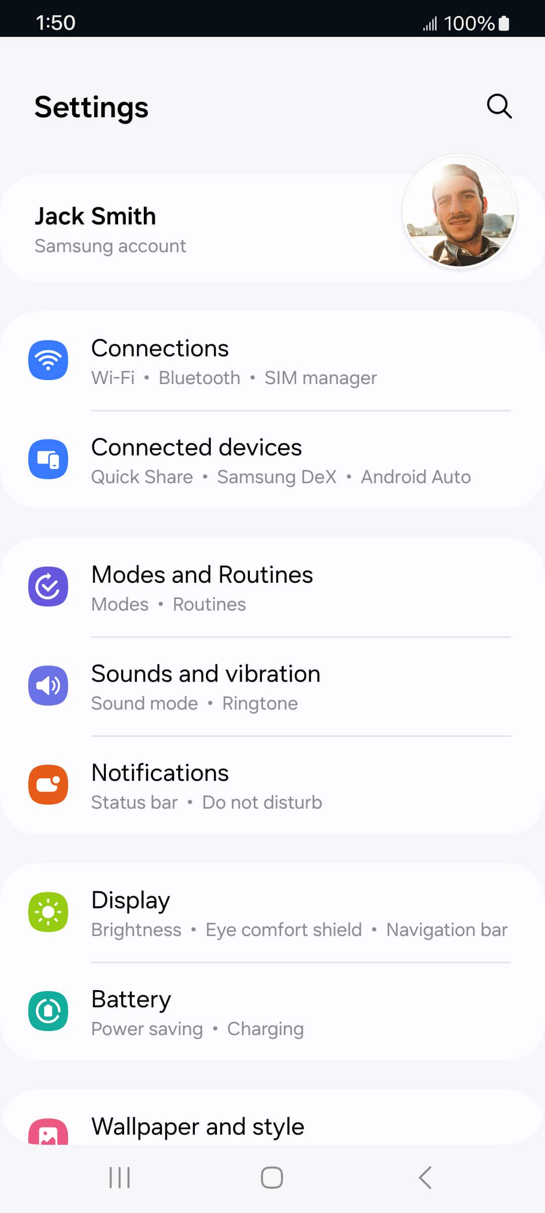 From the Settings app, scroll to and tap Apps.