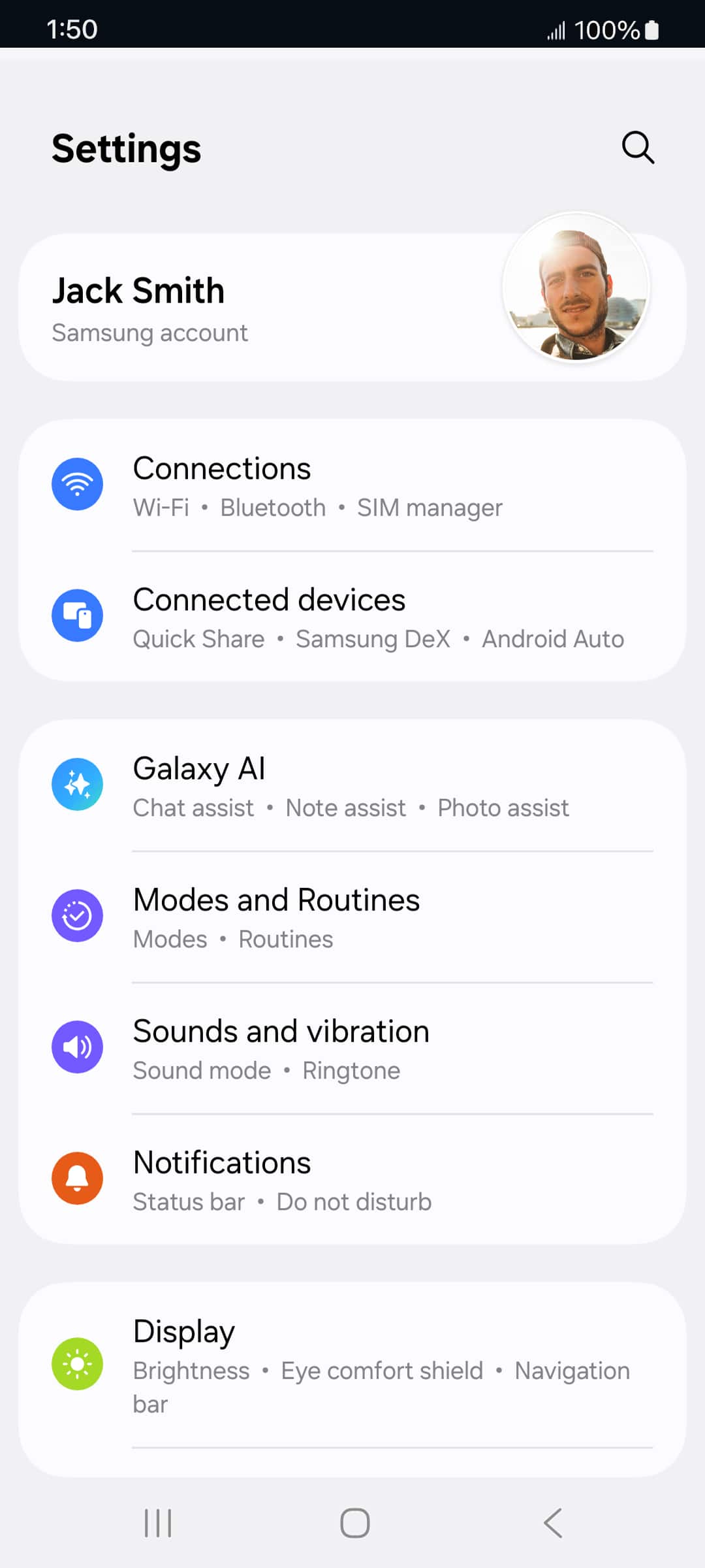 From the Settings app, scroll to and tap Apps.