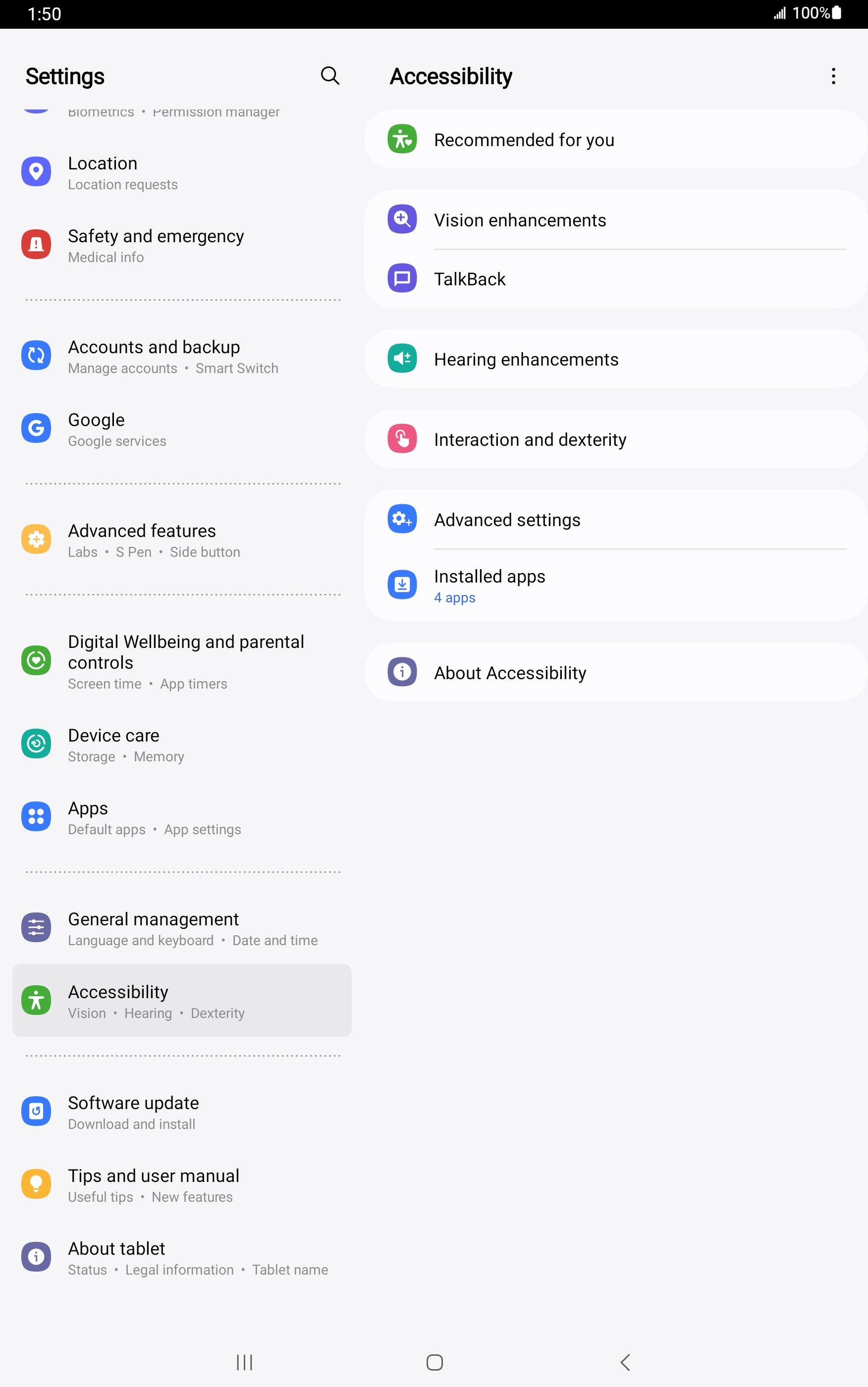 From the Settings app, scroll to and tap Apps.