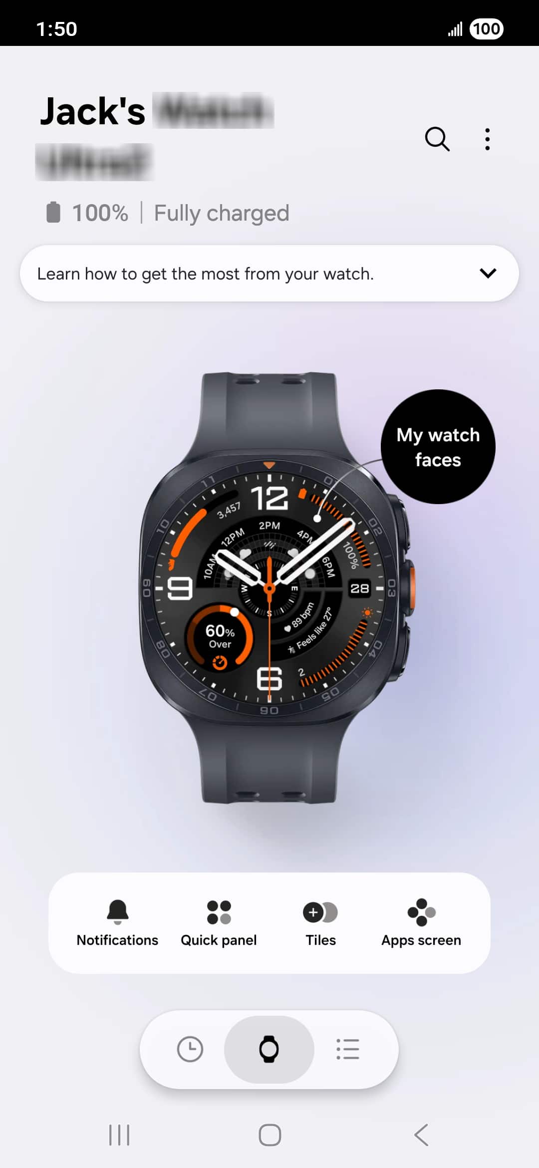 Samsung Galaxy Watch9 - Backing up your Galaxy Watch - AT&T