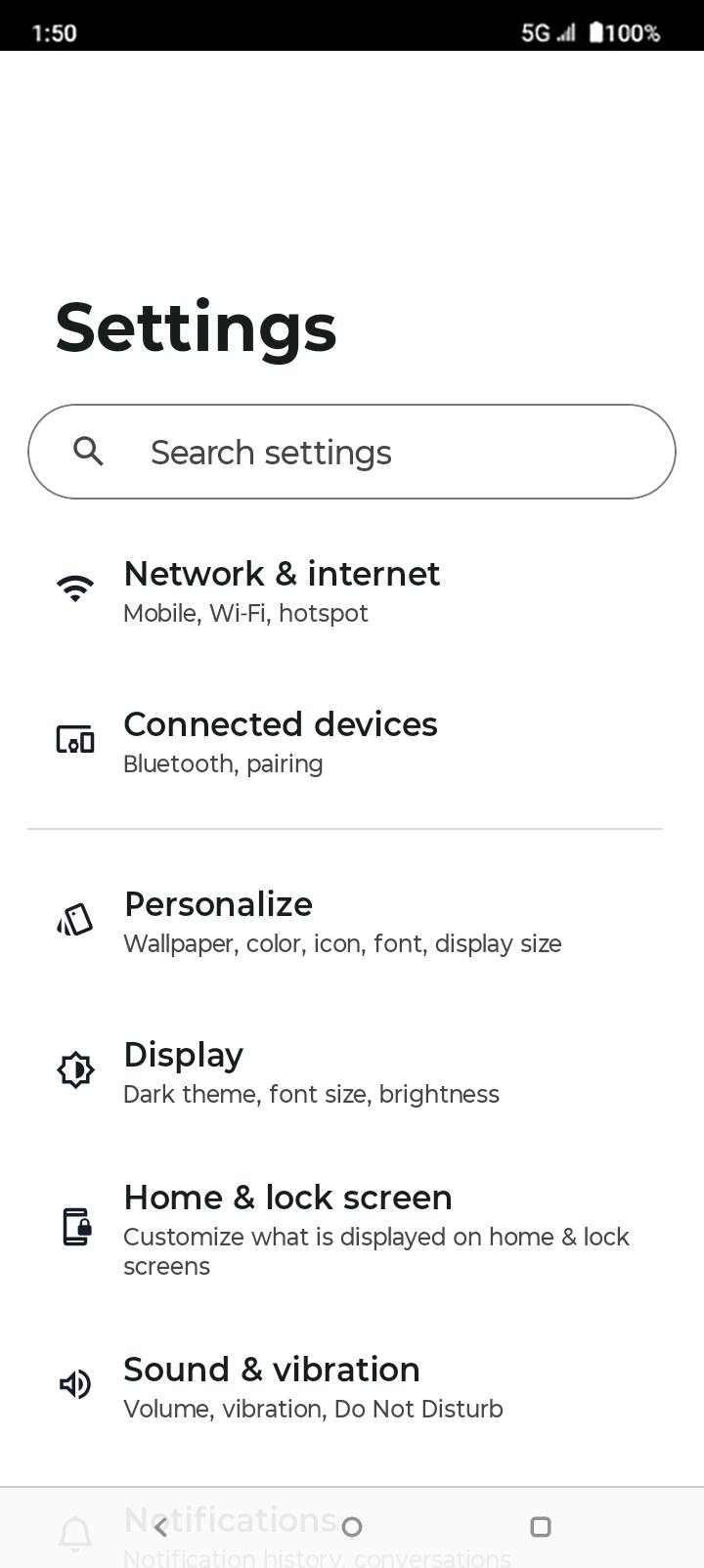 From the Settings app, scroll to and tap Apps.
