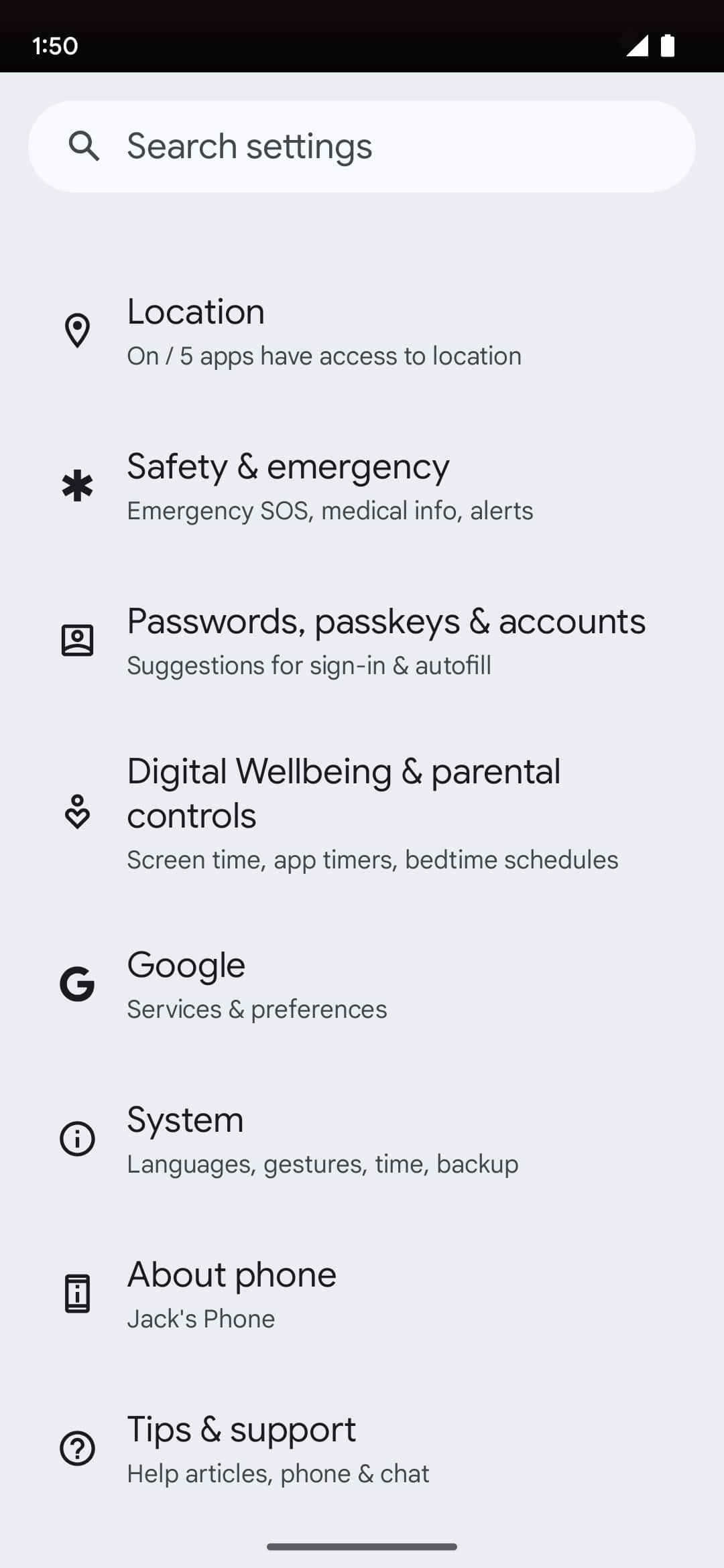 From the Settings app, scroll to and tap Apps.