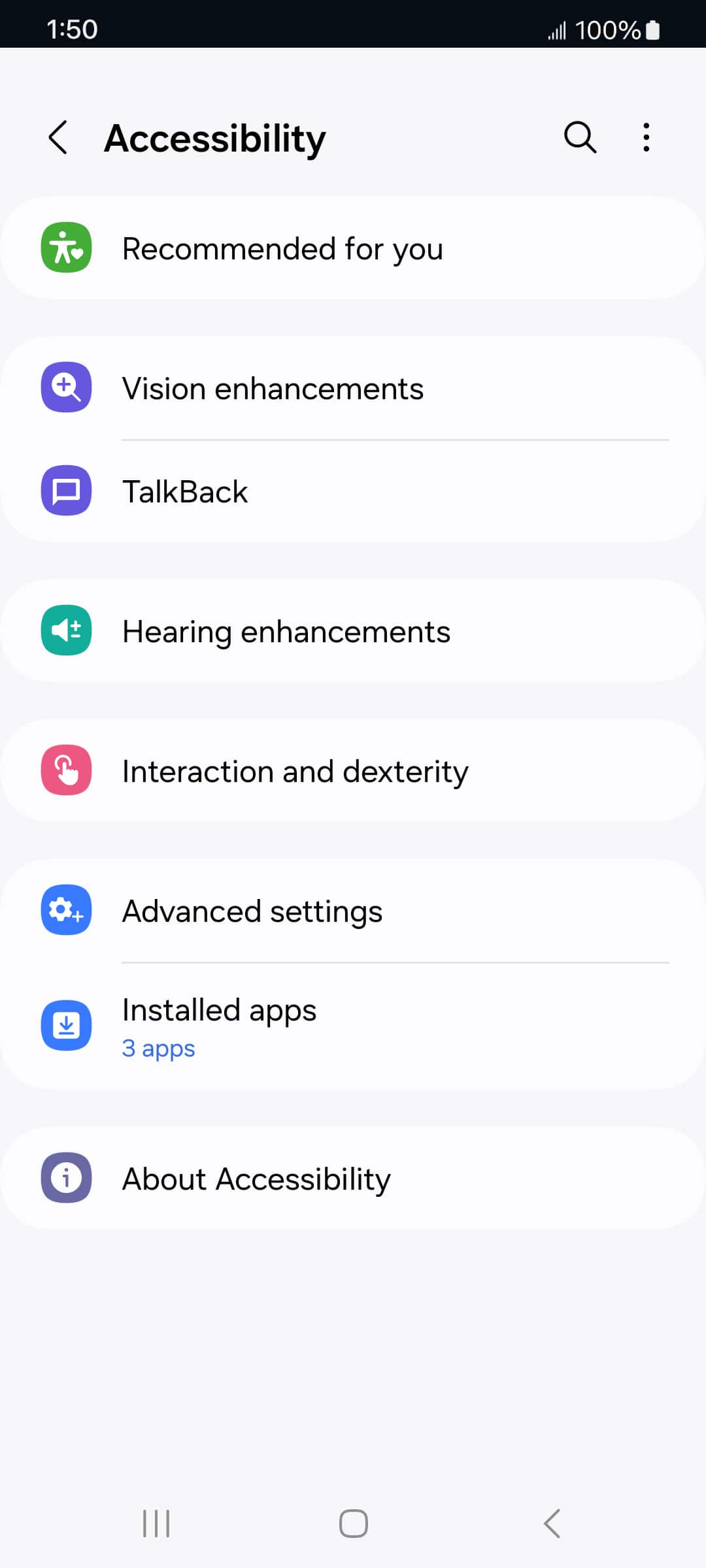 From the Settings app, scroll to and tap Apps.