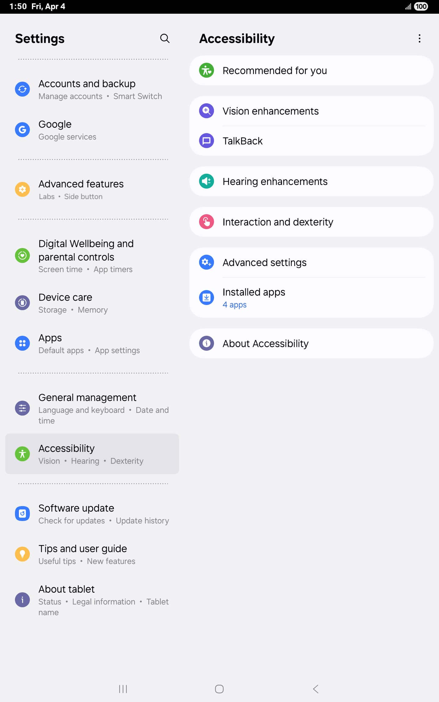 From the Settings app, scroll to and tap Apps.